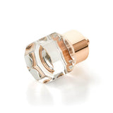 Schaub And Company - Round Multi-Sided Glass Knob, Polished Rose Gold, 1-1/8'' dia - Polished Rose Gold