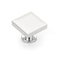 Schaub And Company - Square Knob, Polished Chrome, 1-1/4'' - Polished Chrome
