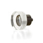 Schaub And Company - Round Disc Glass Knob, Oil Rubbed Bronze, 1-3/8'' dia - Oil Rubbed Bronze