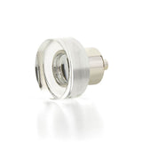 Schaub And Company - Round Disc Glass Knob, Polished Nickel, 1-3/8'' dia - Polished Nickel