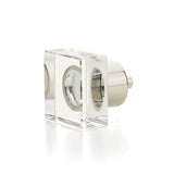 Schaub And Company - Square Glass Knob, Polished Nickel, 1-1/4'' - Polished Nickel