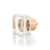 Schaub And Company - Square Glass Knob, Polished Rose Gold, 1-1/4'' - Polished Rose Gold