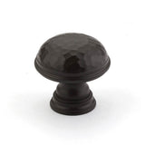 Schaub And Company - Knob, Hammered, Plain Edge, Oil Rubbed Bronze, 1-1/4'' dia - Oil Rubbed Bronze