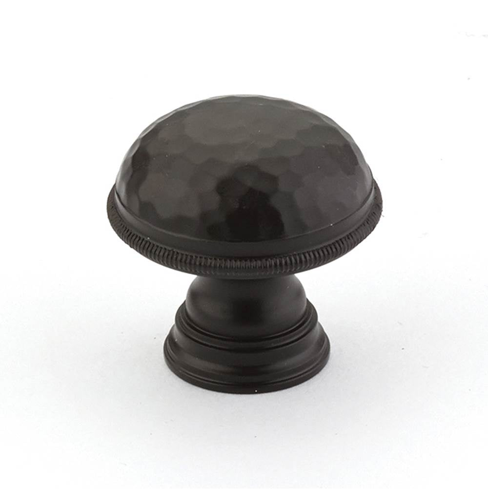 Schaub And Company - Knob,Hammered, Knurled Edge, Oil Rubbed Bronze, 1-1/4'' dia - Oil Rubbed Bronze