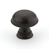 Schaub And Company - Knob,Hammered, Knurled Edge, Oil Rubbed Bronze, 1-1/4'' dia - Oil Rubbed Bronze