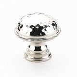 Schaub And Company - Knob, Hammered, Knurled Edge, Polished Nickel, 1-1/4'' dia - Polished Nickel