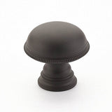 Schaub And Company - Knob, Plain Surface, Knurled Edge, Oil Rubbed Bronze, 1-1/4'' dia - Oil Rubbed Bronze