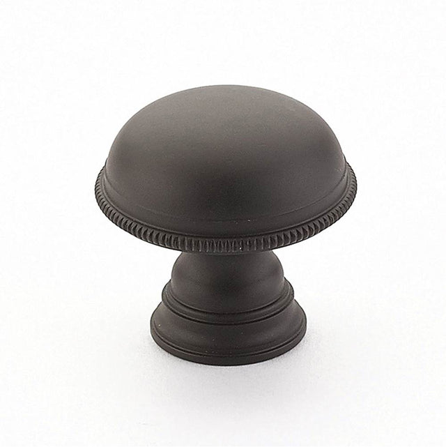 Schaub And Company - Knob, Plain Surface, Knurled Edge, Oil Rubbed Bronze, 1-1/4'' dia - Oil Rubbed Bronze