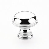 Schaub And Company - Knob, Plain Surface, Knurled Edge, Polished Chrome, 1-1/4'' dia - Polished Chrome