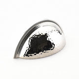 Schaub And Company - Cup Pull, Hammered, Knurled Edge, Polished Nickel, 1-1/4'' dia - Polished Nickel