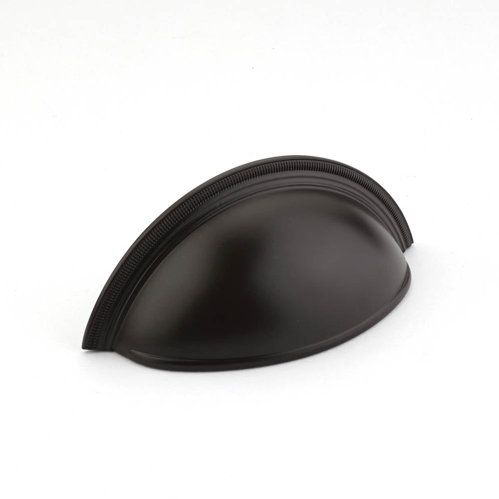 Schaub And Company - Cup Pull, Plain Surface, Knurled Edge, Oil Rubbed Bronze, 3'' cc - Oil Rubbed Bronze