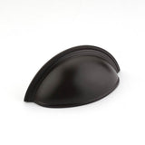 Schaub And Company - Cup Pull, Plain Surface, Knurled Edge, Oil Rubbed Bronze, 3'' cc - Oil Rubbed Bronze