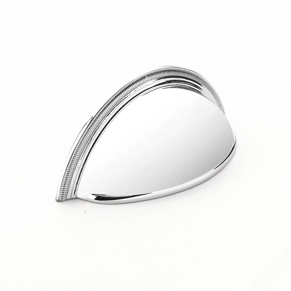 Schaub And Company - Cup Pull, Plain Surface, Knurled Edge, Polished Chrome, 3'' cc - Polished Chrome
