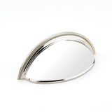 Schaub And Company - Cup Pull, Plain Surface, Knurled Edge, Polished Nickel, 3'' cc - Polished Nickel