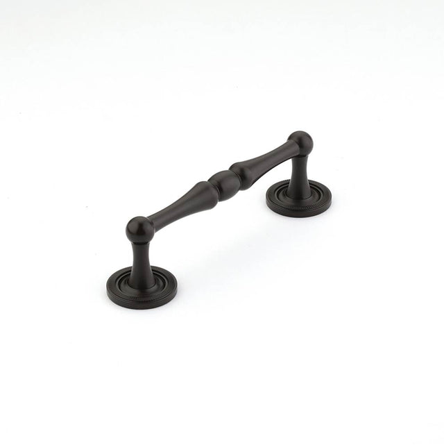 Schaub And Company - Pull, Knurled Footplate, Oil Rubbed Bronze, 4'' cc - Oil Rubbed Bronze