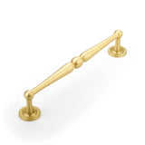 Schaub And Company - Pull, Plain Footplate, Satin Brass, 8'' cc - Satin Brass