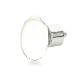 Schaub And Company - Oval Glass Knob, Polished Chrome, 1-3/4'' dia - Polished Chrome