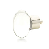 Schaub And Company - Oval Glass Knob, Polished Nickel, 1-3/4'' dia - Polished Nickel