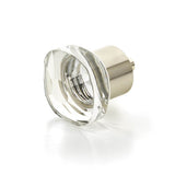 Schaub And Company - Soft Square Glass Knob, Satin Nickel, 1-1/4'' - Satin Nickel