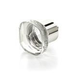 Schaub And Company - Soft Square Glass Knob, Polished Chrome, 1-1/4'' - Polished Chrome
