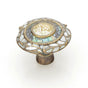 Schaub And Company - Knob, Imperial Shell, White & Yellow Mother of Pearl, Aged Dover, 1-1/2'' dia - Aged Dover