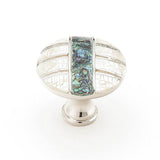 Schaub And Company - Knob, Imperial Shell, White Mother of Pearl, Polished Nickel, 1-3/8'' dia - Polished Nickel