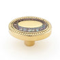 Schaub And Company - Knob, Oval, Imperial Shell, Polished Brass, 1-1/2 x 1-1/8'' dia - Polished Brass