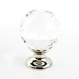 Schaub And Company - Knob, Clear, Round Crystal, Polished Nickel 1-1/8'' dia - Polished Nickel