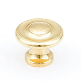 Schaub And Company - Knob, Polished Brass, 1-1/4''dia - Polished Brass