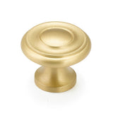 Schaub And Company - Knob, Satin Brass, 1-1/4'' dia - Satin Brass