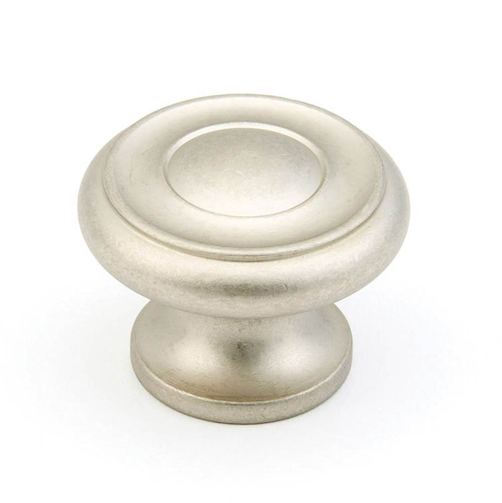 Schaub And Company - Knob, Distressed Nickel, 1-1/2'' dia - Distressed Nickel