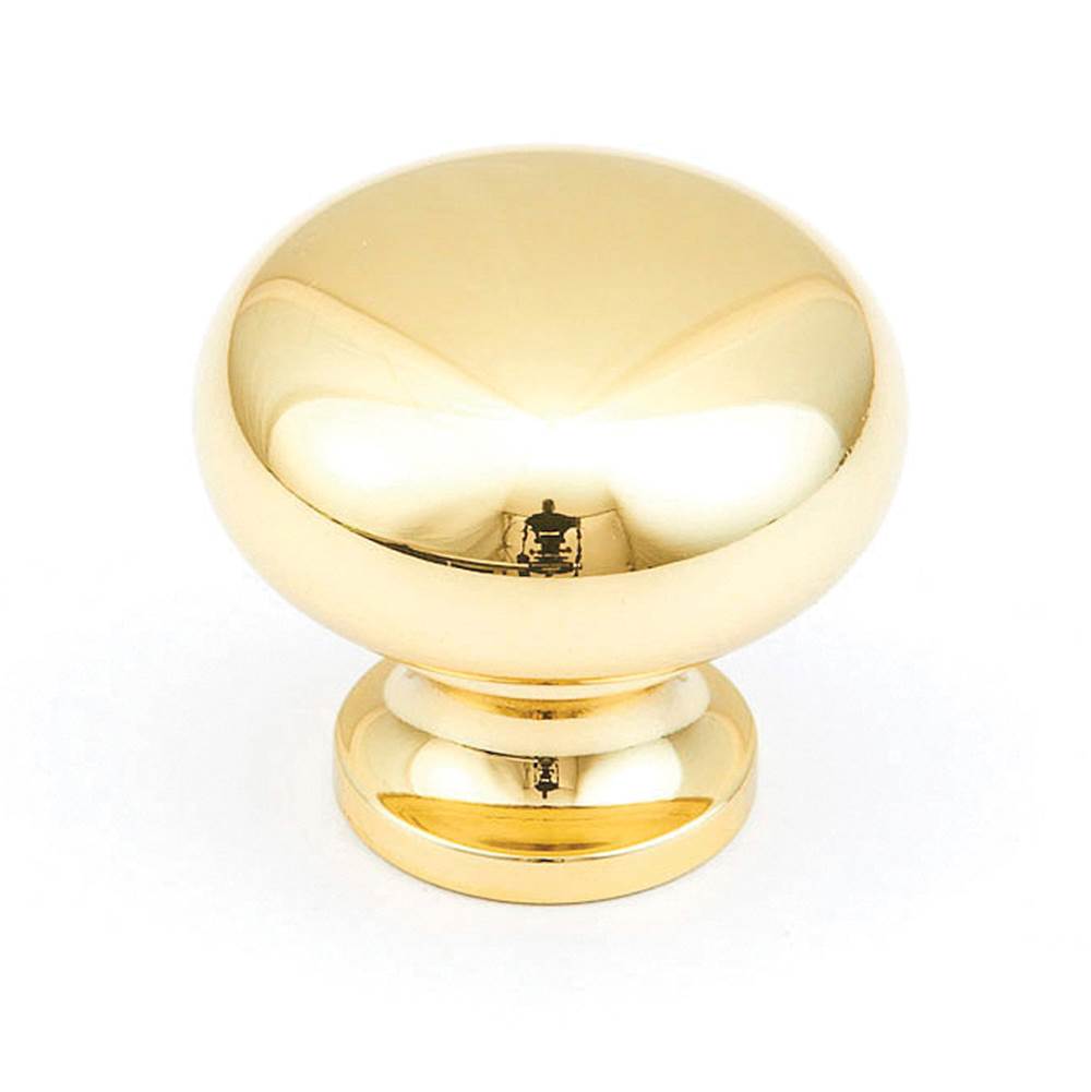 Schaub And Company - Knob,  Polished Brass, 1-1/4'' dia - Polished Brass