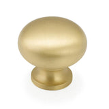 Schaub And Company - Knob, Satin Brass, 1-1/4'' dia - Satin Brass