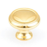 Schaub And Company - Knob, Polished Brass, 1-1/4'' dia - Polished Brass