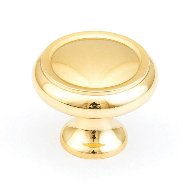 Schaub And Company - Knob, Polished Brass, 1-1/4'' dia - Polished Brass