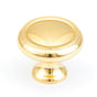 Schaub And Company - Knob, Polished Brass, 1-1/4'' dia - Polished Brass