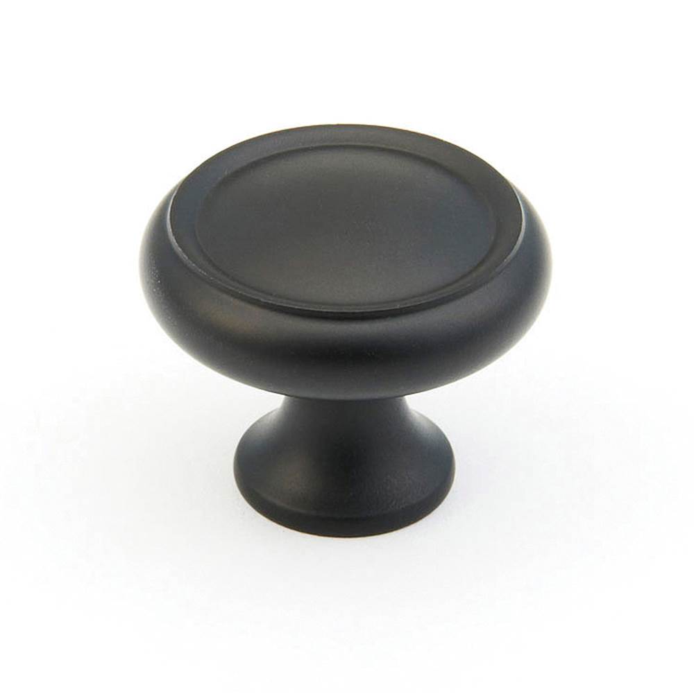Schaub And Company - Knob, Flat Black, 1-1/4'' dia - Flat Black