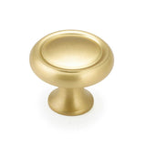Schaub And Company - Knob, Satin Brass, 1-1/4'' dia - Satin Brass