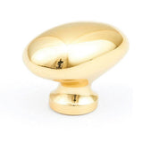 Schaub And Company - Knob, Oval, Polished Brass, 1-3/8'' dia - Polished Brass