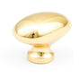 Schaub And Company - Knob, Oval, Polished Brass, 1-3/8'' dia - Polished Brass