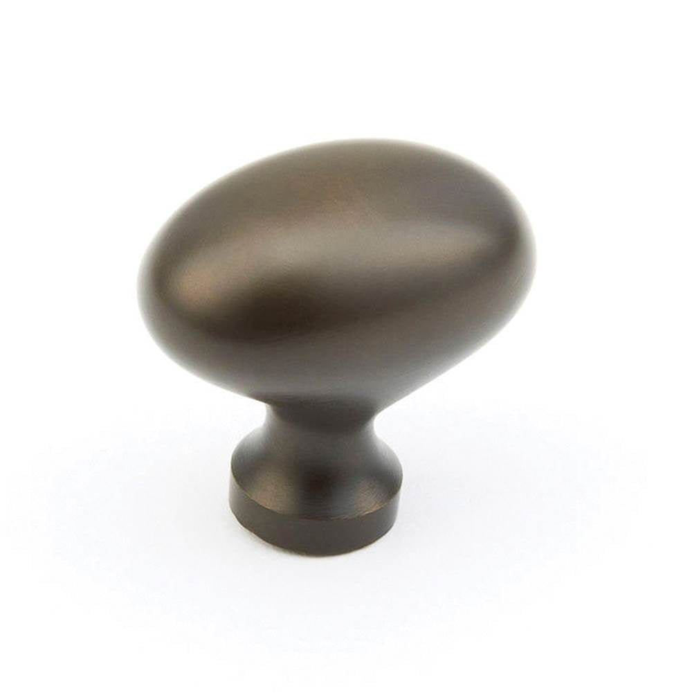 Schaub And Company - Knob, Oval, Oil Rubbed Bronze, 1-/38'' dia - Oil Rubbed Bronze