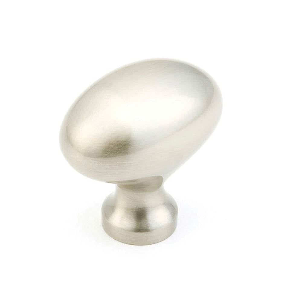Schaub And Company - Knob, Oval, Satin Nickel, 1-3/8'' dia - Satin Nickel