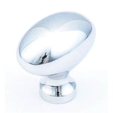 Schaub And Company - Knob, Oval, Polished Chrome, 1-3/8'' dia - Polished Chrome