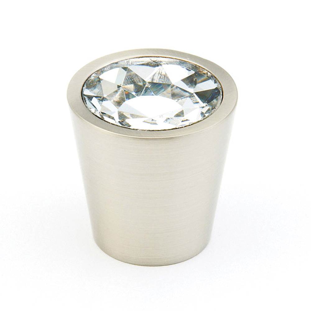 Schaub And Company - Knob, Cylinder, Clear, Satin Nickel 1-1/6'' dia - Satin Nickel