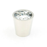 Schaub And Company - Knob, Cylinder, Clear, Polished Nickel 1-1/6'' dia - Polished Nickel