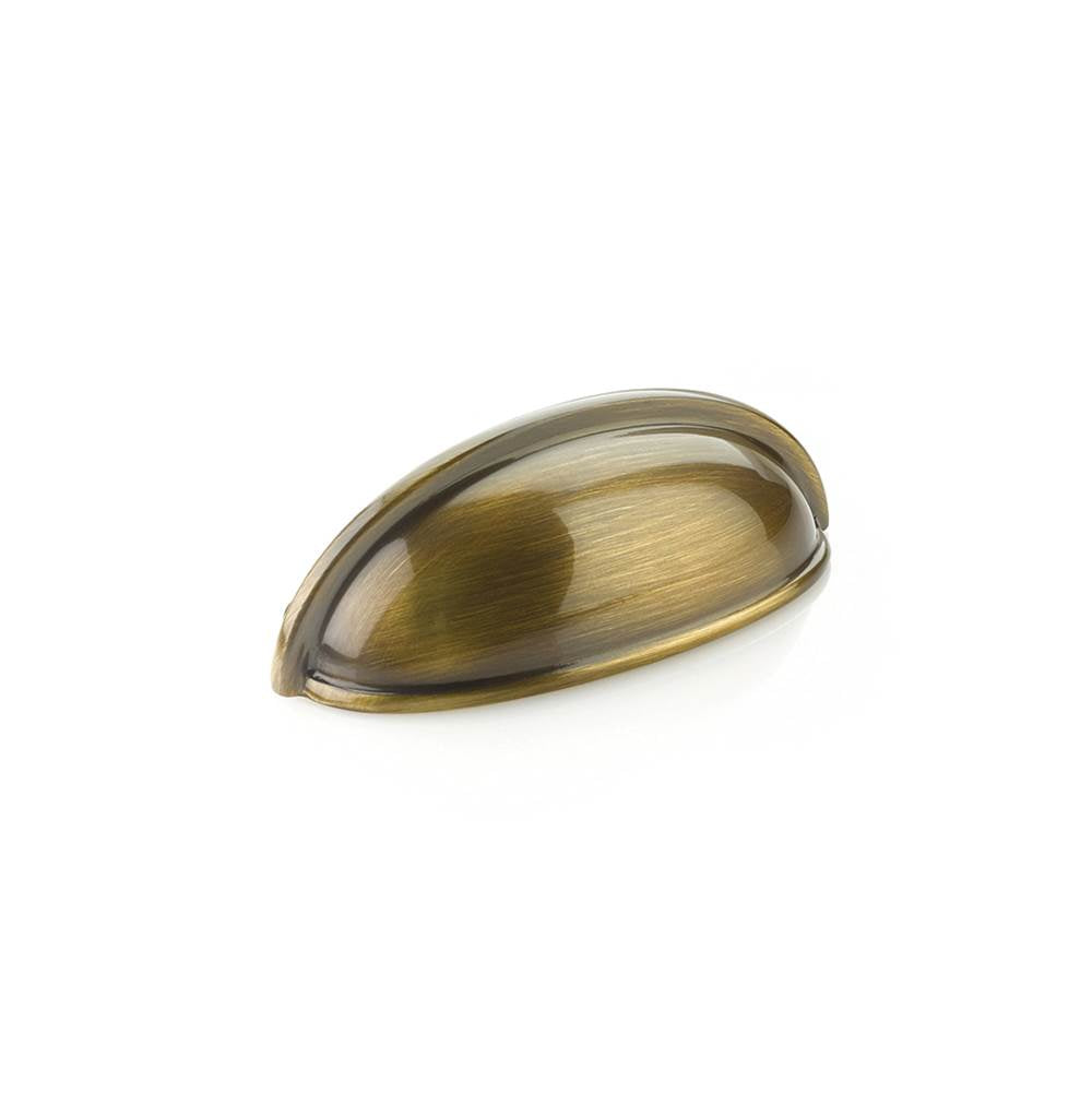 Schaub And Company - Cup Pull, Antique Brass, 3'' cc - Antique Brass