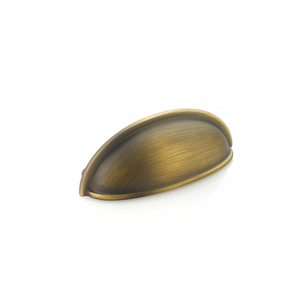 Schaub And Company - Cup Pull, Antique Light Brass, 3'' cc - Antique Light Brass
