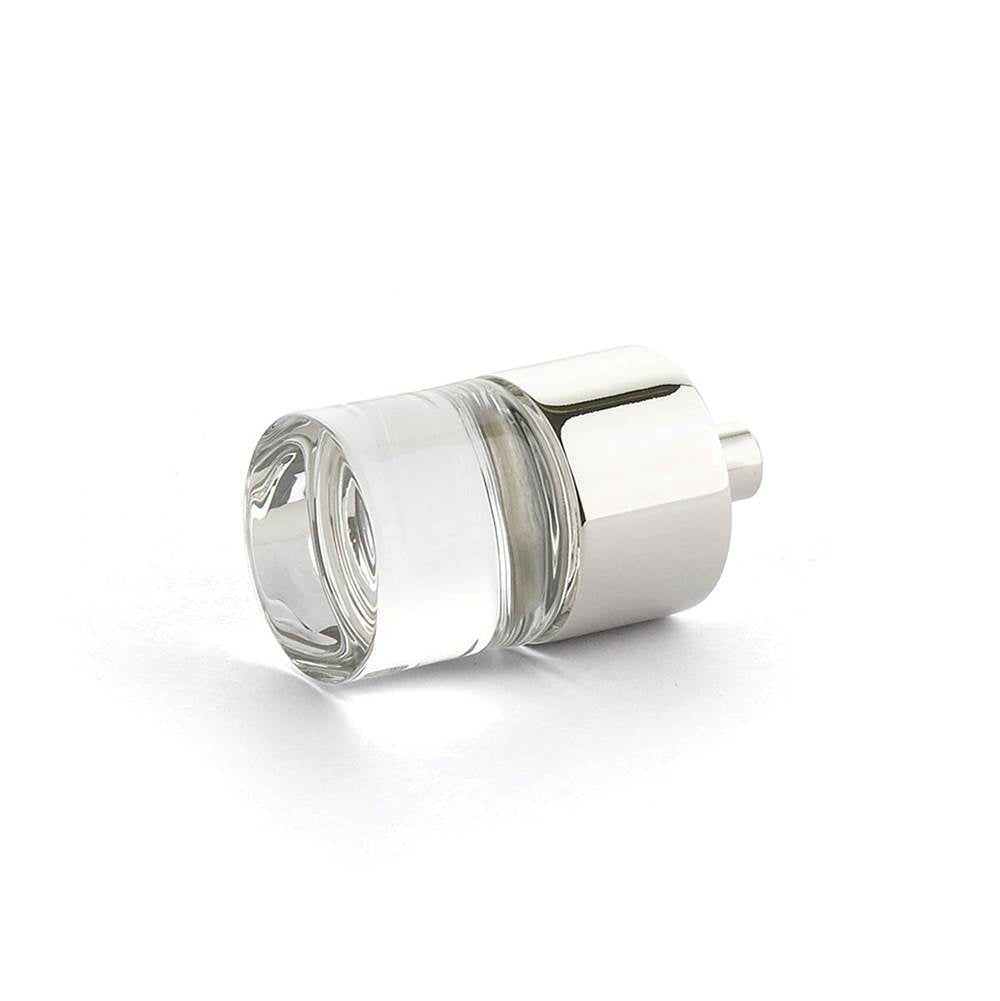 Schaub And Company - Knob, Cylinder Glass, Polished Nickel, 7/8'' dia - Polished Nickel