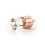 Schaub And Company - Cylinder Glass Knob, Polished Rose Gold, 7/8'' dia - Polished Rose Gold
