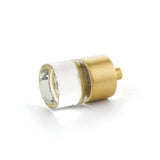 Schaub And Company - Knob, Cylinder Glass, Satin Brass, 7/8'' dia - Satin Brass